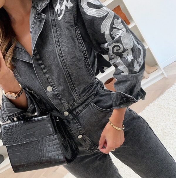 Lara Denim Jumpsuit (No Stretch) - Afbeelding 3
