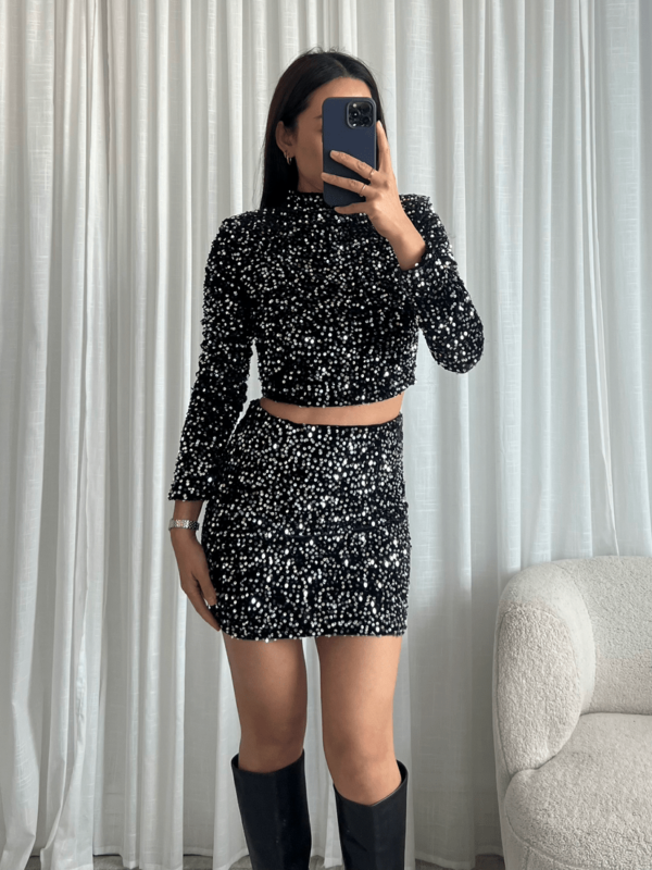 Pailletten Set ( Top + Rok ) - Afbeelding 2