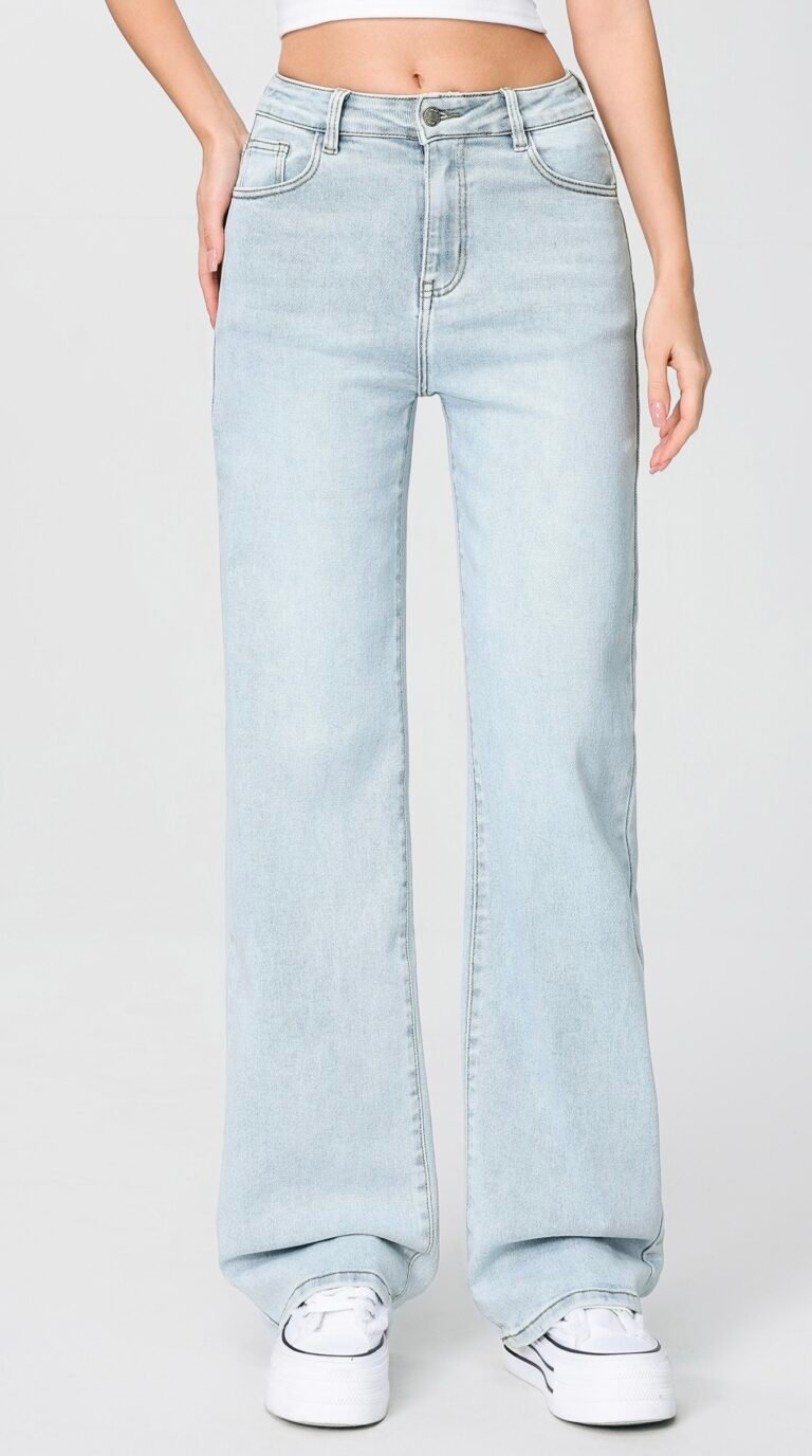Super Stretchy Wide Leg Light Blue