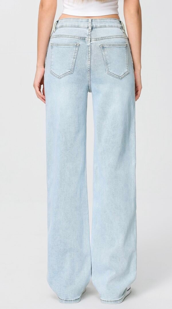 Super Stretchy Wide Leg Light Blue - Afbeelding 2
