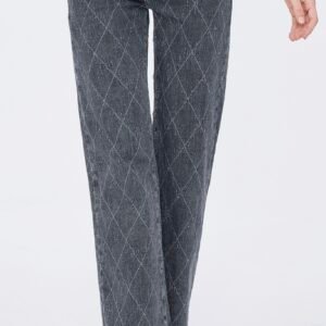 LAVK Super Stretch Jeans Ruit Grijs