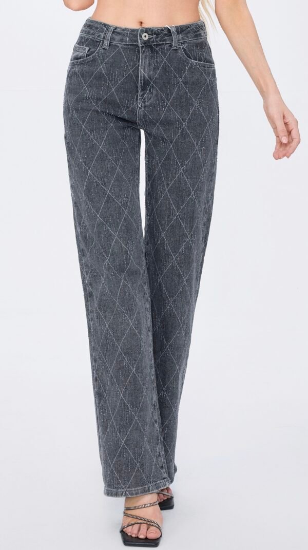 LAVK Super Stretch Jeans Ruit Grijs