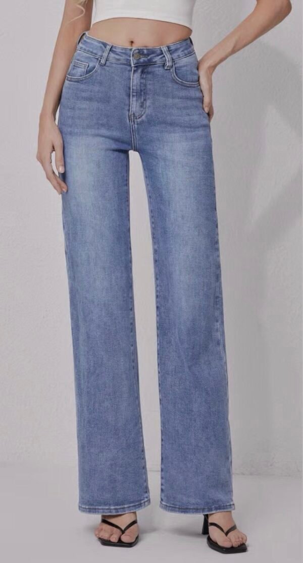 Super Stretch Wide Leg Jeans – Gina Lichtblauw