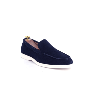 Navy Suède Loafers