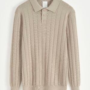 LAVK Beige Knit Polo