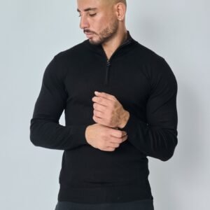LAVK Black Half-Zip Sweater