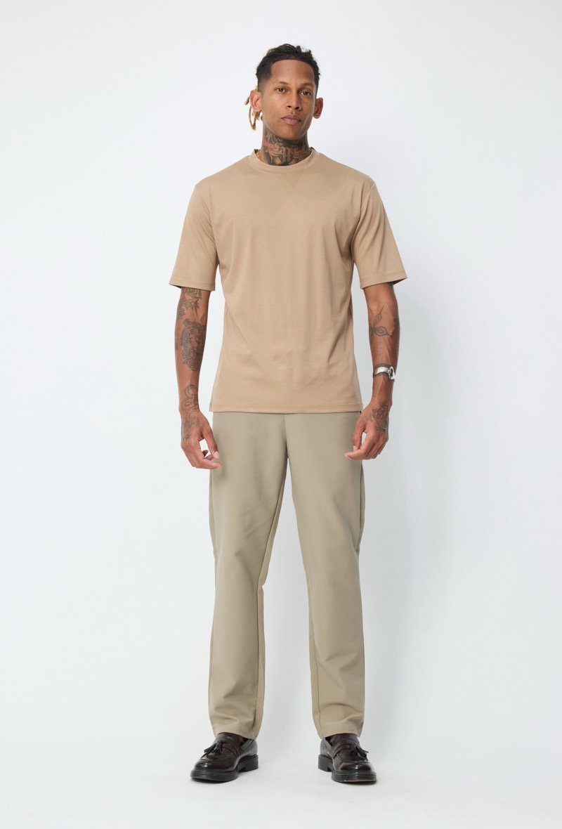 LAVK Beige Essential Glans T-shirt - Afbeelding 3