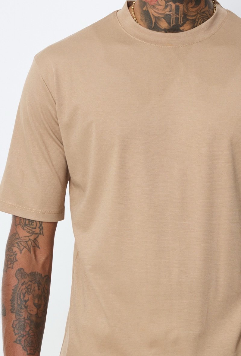 LAVK Beige Essential Glans T-shirt - Afbeelding 2