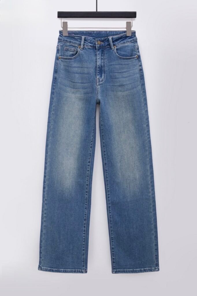 LAVK Wide Leg Jeans – Medium Blue Super Stretch