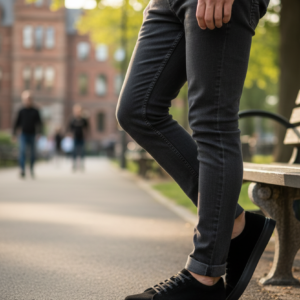 Heren Sneakers van Echt Leer Zwart