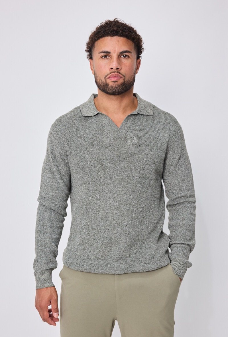 LAVK Olive Knit Polo