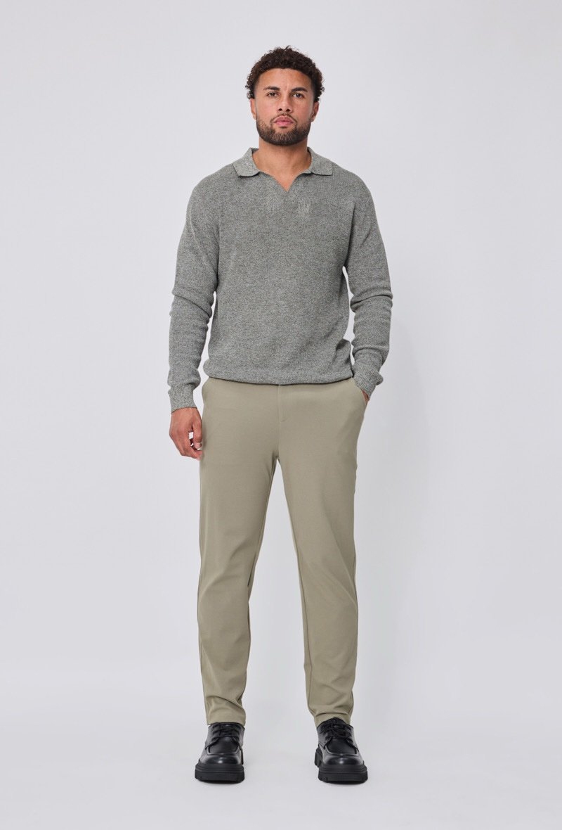 LAVK Olive Knit Polo - Afbeelding 3