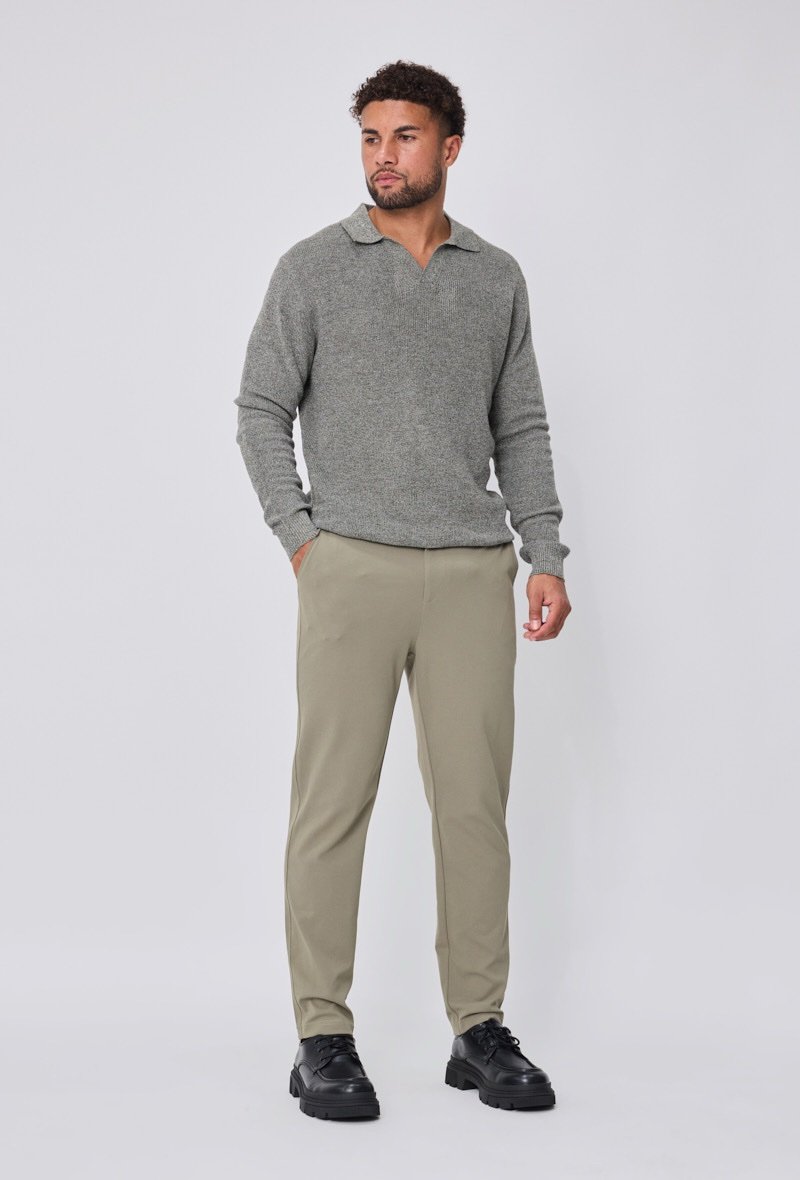 LAVK Olive Knit Polo - Afbeelding 4